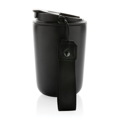 Kubek termiczny 380 ml Cuppa, stal nierdzewna z recyklingu czarny P435.021 (3)