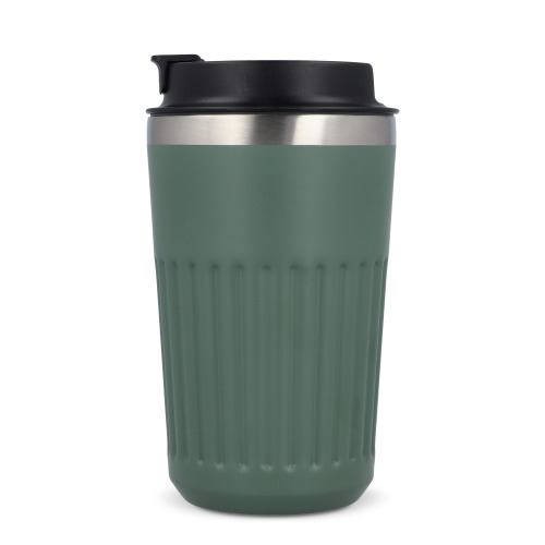 Termos na kawę ze stali nierdzewnej pochodzącej z recyklingu, 400 ml Oliwkowa zieleń LT98698-N0043 (2)