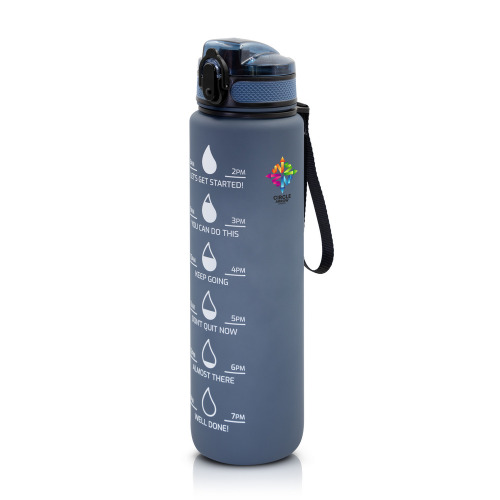 Butelka motywacyjna 1000 ml | Bennie Granatowy V2245-04 