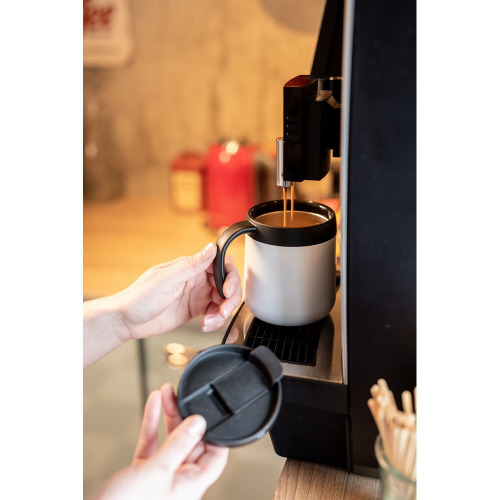 Kubek termiczny 400 ml z rączką | Wyatt Szary V4838-19 (1)