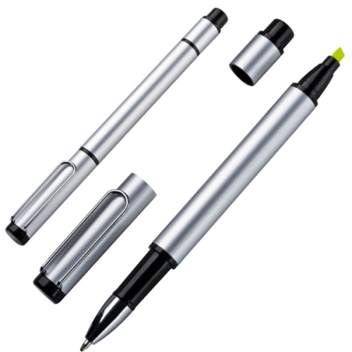Długopis metalowy 2w1 GETAFE szary 030107 (1)