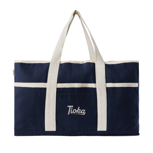Torba plażowa VINGA Volonne AWARE™, płótno z recyklingu Niebieski VG537-04 (1)