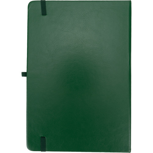 Notatnik A5 w linie z PU z recyklingu CLEO Ciemnozielony 2374899 (4)