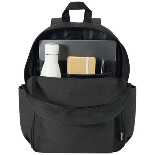 Recanvas miejski plecak na 15,6-calowego laptopa o pojemności 16 l z recyklingu z certyfikatem GRS Czarny 13012490 (4)