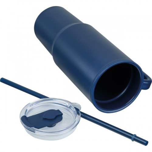 Kubek ze słomką XXL 1200 ml TEODORA Granatowy 8468644 (3)
