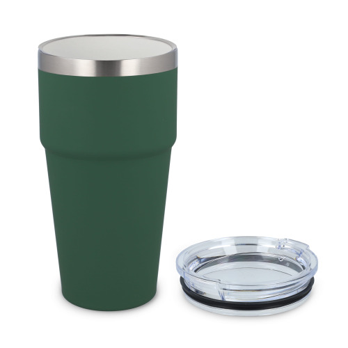 T-ceramiczny kubek do samochodu o miękkim dotyku 500ml Oliwkowa zieleń LT98729-N0043 (1)