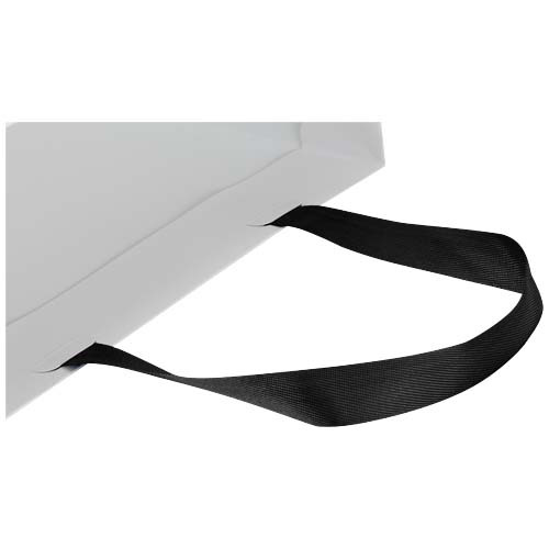 Torba papierowa Smartfold 210 g/m² z uchwytami ze wstążki i błyszczącym laminowaniem – 31 x 12 x 39 cm Czarny 1ZM01490 (4)