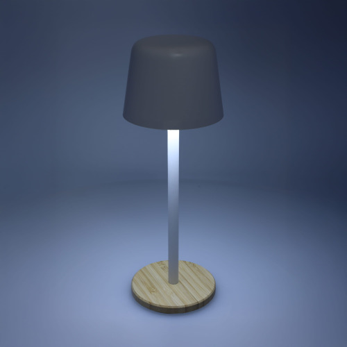 Lampa stołowa Solis z regulacją jasności i podstawą z bambusa Biały LT93353-N0001 (2)