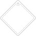  RFX™ mała odblaskowa zawieszka z PVC, romb Biały 1PR08201 (3) thumbnail