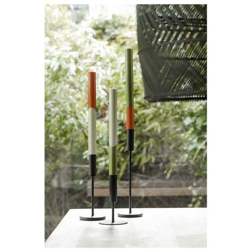 Originalhome Eden świece diagonalne — zestaw 3 szt. Melanż zielony 12642562 (3)