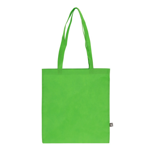 R-PET Torba transportowa z długimi uchwytami z włókniny 38 x 42 cm 75 g/m² Jasnozielony LT91328-N0032 