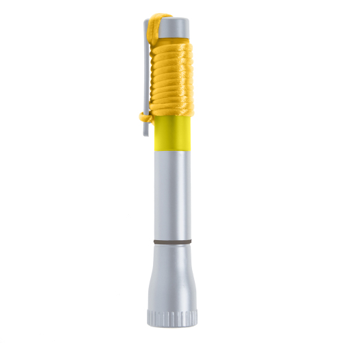 Długopis, latarka 2 LED żółty V1654-08 (1)