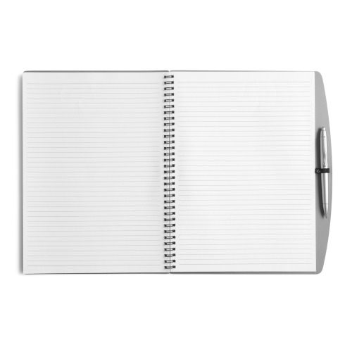 Notatnik A4 (kartki w linie)  z długopisem Szary V2334-19 (1)