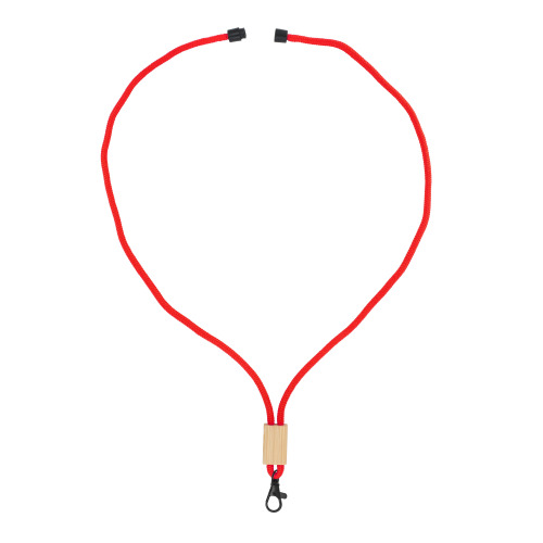 Paracord R-PET lanyard Czerwony LT95306-N0021 (2)