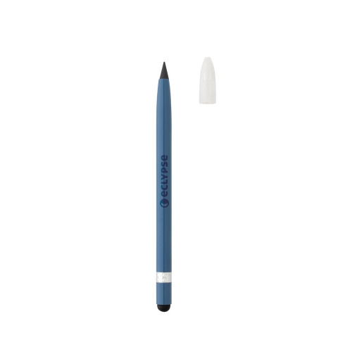 Aluminiowy ołówek z gumką niebieski P611.125 (3)