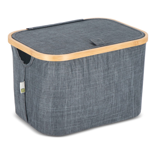 Składany kosz InSideOut z pokrywą Sogne 38 x 26 x 25cm rPET Ciemnoszary LT57103-N0060 (2)