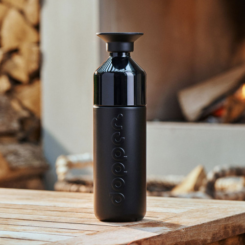 Butelka termiczna ze słomką Dopper Insulated (580 ml) - Blazing Black x Flip Straw - Black Czarny DOB2035 (7)