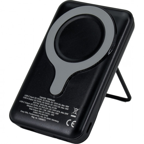 Power bank 10000 mAh z ładowarką indukcyjną VENTURA Czarny 399903 