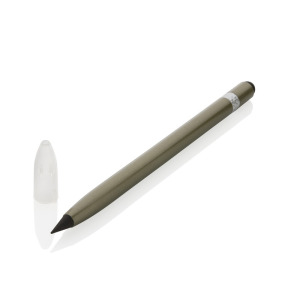 Aluminiowy ołówek z gumką zielony