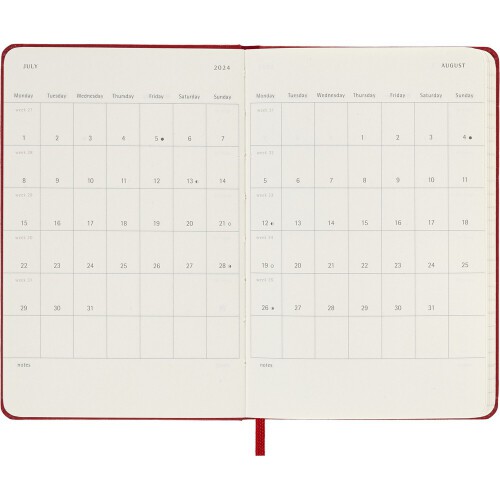 Kalendarz MOLESKINE czerwony VM292-05/2024 (13)