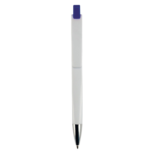 Długopis RIva w mocnym kolorze Biały / ciemnoniebieski LT80835-N0110 (1)