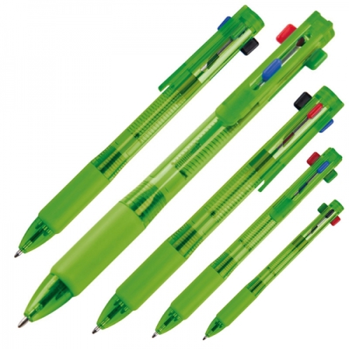 Długopis plastikowy 4w1 NEAPEL jasnozielony 078929 (1)