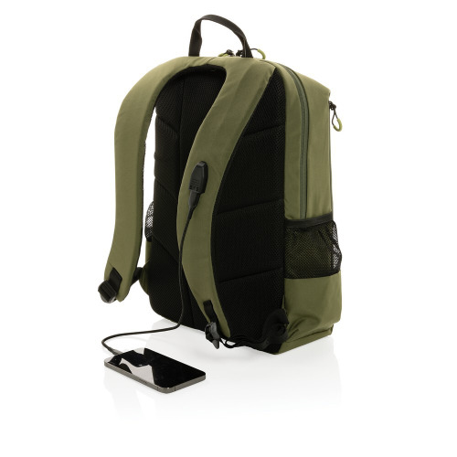 Plecak na laptopa 15,6" Swiss Peak Lima AWARE™, ochrona RFID Zielony P763.157 (4)