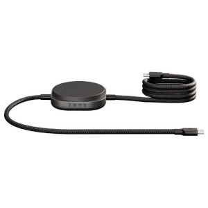 Zens Pro 2 kabel ładujący USB-C 2 w 1 o mocy 240 W Czarny