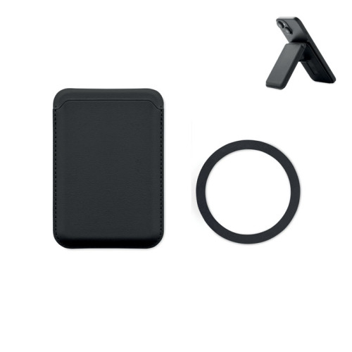 Magnetyczne etui na kartę Czarny MO2983-03 