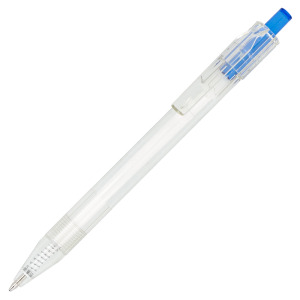 Długopis R-PET Transparentny / niebieski
