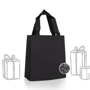 130g Torba prezentowa z błyszczącej włókniny / Luxbag Czarny