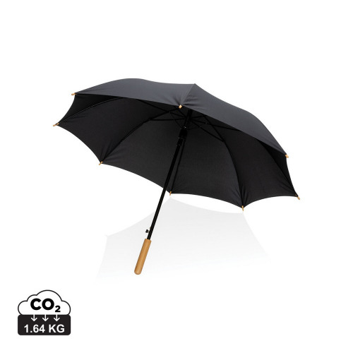 Bambusowy parasol automatyczny 23" AWARE™ RPET Czarny P850.651 
