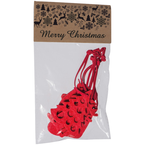 Ozdoby choinkowe 6 sztuk FERGUS Czerwony 033105 