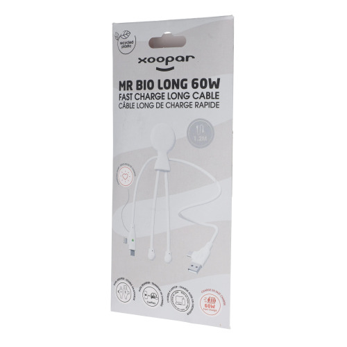 Xoopar Mr. Bio Long 60 W PD kabel do ładowania 1.2 metra Biały LT41024-N0001 (3)
