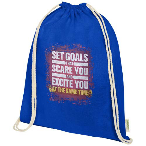 Odisha organiczny worek sznurowany z certyfikatem OCS o gramaturze 140 g/m², 5 l  Królewski niebieski 12078153 (5)