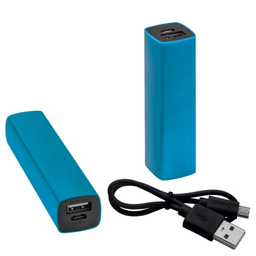 Power Bank plastikowy SACRAMENTO 2200mAh Jasnoniebieski 034324 