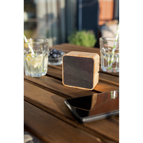 Bambusowy głośnik bezprzewodowy 3W B'RIGHT, panel słoneczny | Androwe Drewno V2240-17 (12)