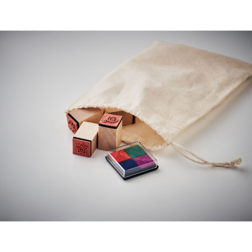 Drewniane pieczątki świąteczne Beżowy CX1512-13 (6)