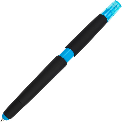 Długopis plastikowy z zakreślaczem touch pen EMMETT Jasnoniebieski 1096524 (13)