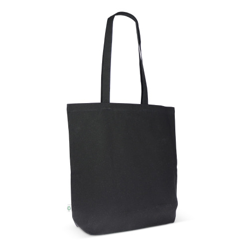 Torba z bawełny organicznej długa 270g/m² 42x12x43 cm Czarny LT95379-N0002 