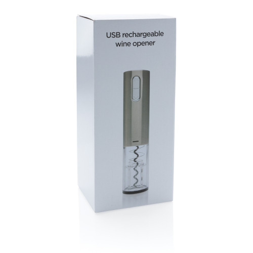 Elektryczny korkociąg do wina na USB Szary P911.392 (9)
