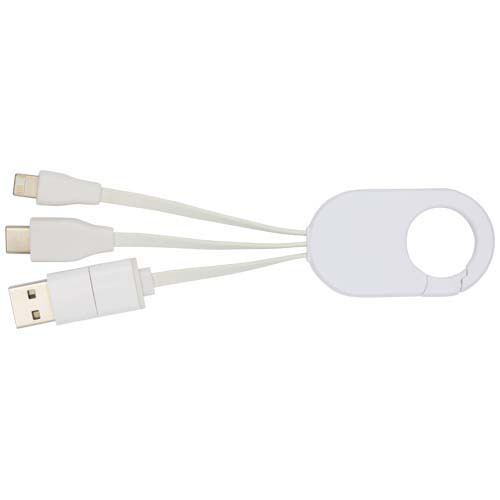 Troop kabel do ładowania 4 w 1 z tworzyw sztucznych pochodzących z recyklingu Biały 12443501 (2)