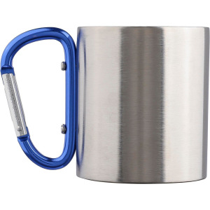 Metalowy kubek 185 ml z karabińczykiem Granatowy