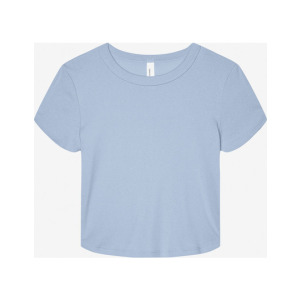 T-shirt Damski Crop Slim Prazkowany Bawełna
