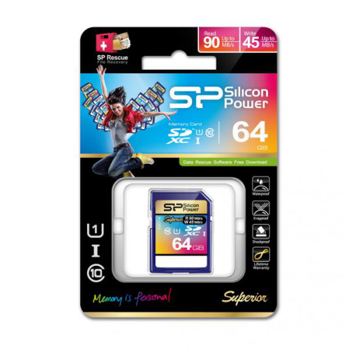 Karta Pamięci Superior UHS-1 Silicon Power Niebieski EG 008304 64GB (2)