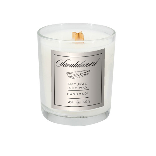 Świeca sojowa 190g Cedarwood Przeźroczysty PS0004 