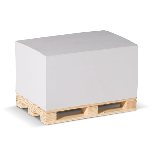 Blok prostokątny 12x8x6cm na drewnianej palecie Biały LT91759-N0001 
