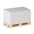 Blok prostokątny 12x8x6cm na drewnianej palecie Biały LT91759-N0001  thumbnail