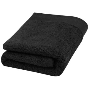 Nora bawełniany ręcznik kąpielowy o gramaturze 550 g/m² i wymiarach 50 x 100 cm Czarny
