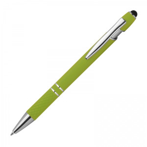 Długopis aluminiowy touch pen HERMANN Jasnozielony